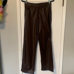 garage pleather pants